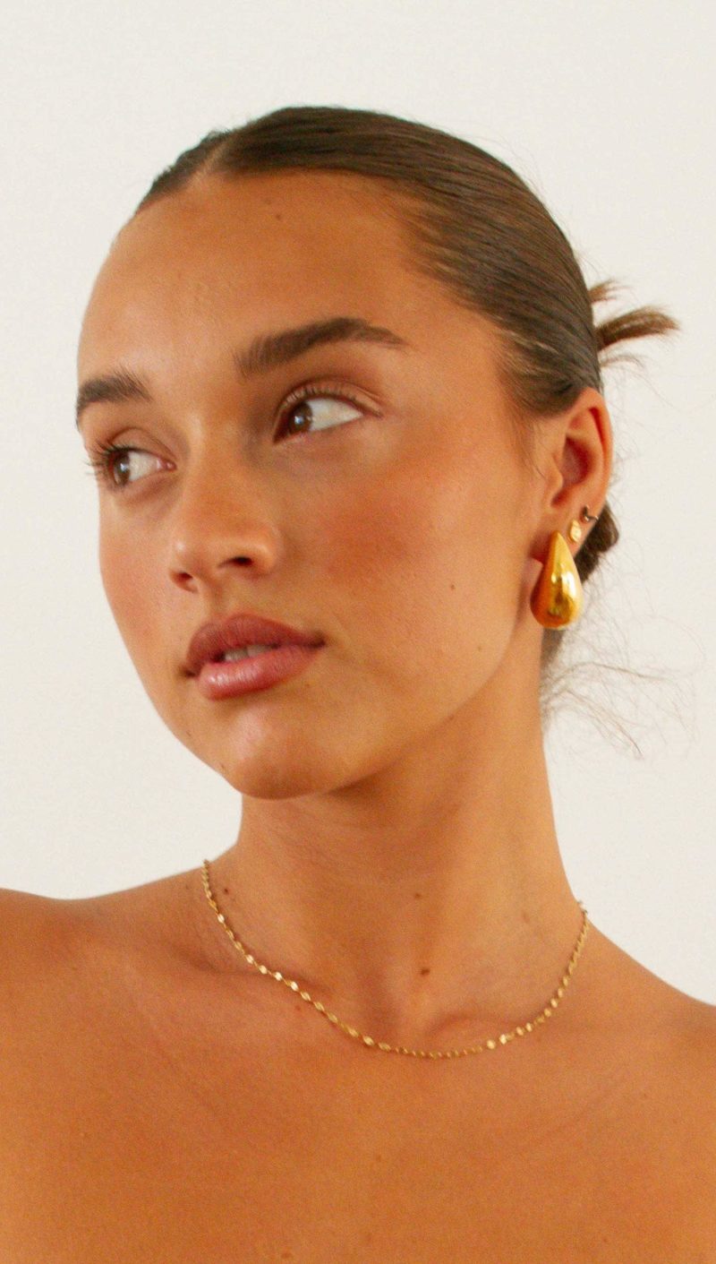 Toperth Gold Teardrop Statement Earrings – Toperth