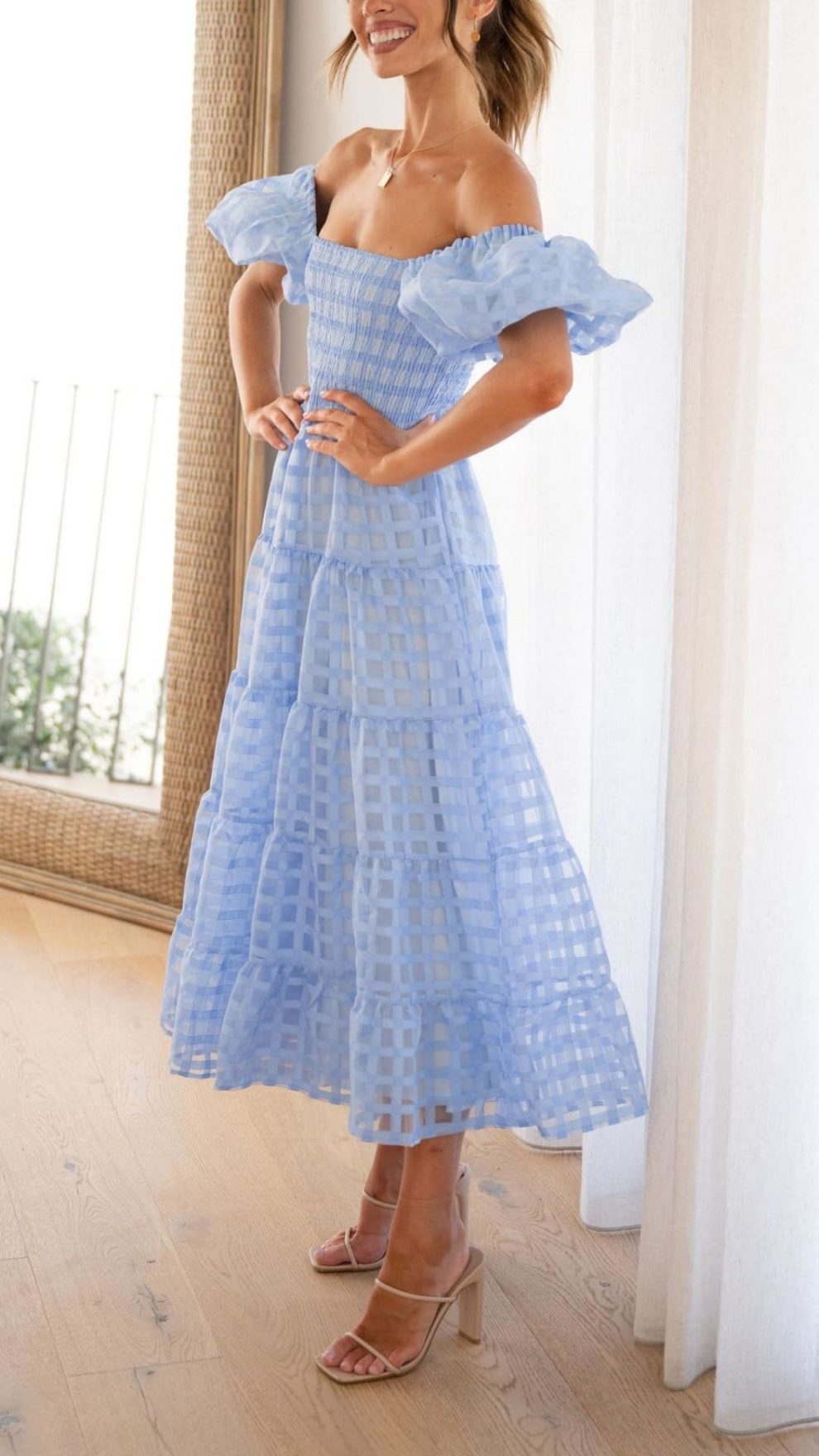 Summerfield Off-Shoulder Maxi Dress Blue
