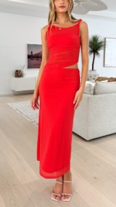 Strap ruched top dress main image 1