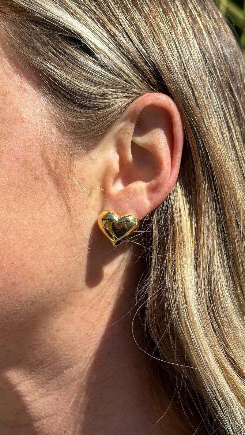 Toperth Gold Heart Stud Earrings – Toperth