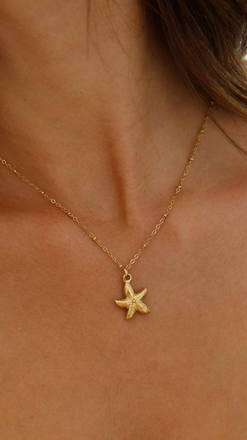 Toperth Gold Starfish Pendant Necklace – Toperth