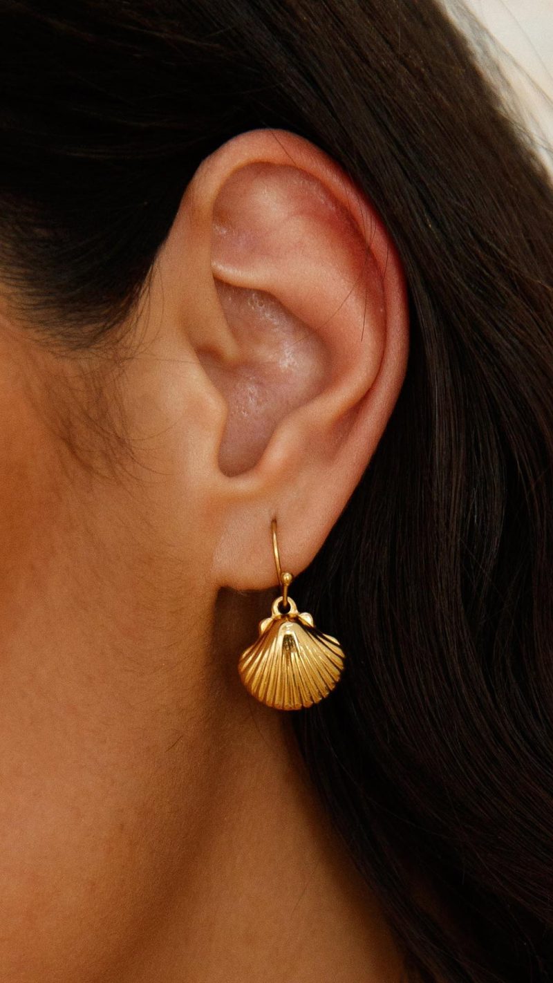 Toperth Gold Seashell Drop Earrings – Toperth