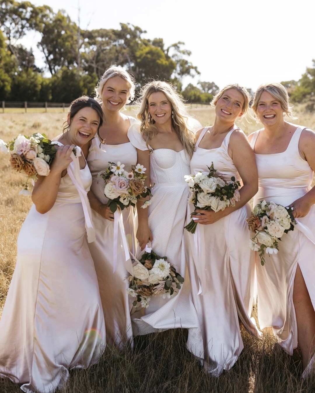 Toperth Champagne Satin Side-Gathered Maxi Dress photo review