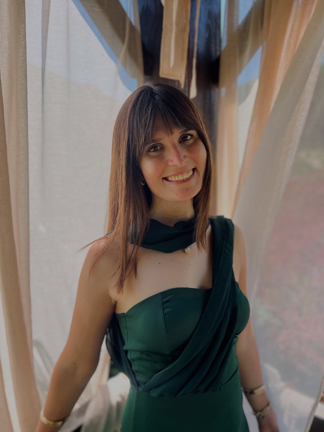 Toperth Emerald Green Convertible Tulle Shawl Maxi Dress photo review