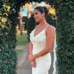 Toperth Yellow Cascading Ruffle Open Back Maxi Dress photo review