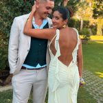 Toperth Yellow Cascading Ruffle Open Back Maxi Dress photo review