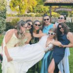 Toperth Yellow Cascading Ruffle Open Back Maxi Dress photo review