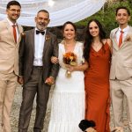 Toperth Rust Cascading Ruffle Open Back Maxi Dress photo review