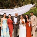 Toperth Rust Cascading Ruffle Open Back Maxi Dress photo review