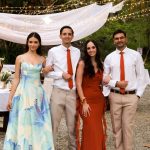 Toperth Rust Cascading Ruffle Open Back Maxi Dress photo review