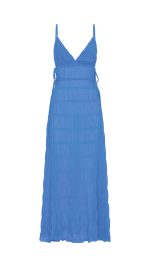 Marine Side Cutout V-Neck Ruched Maxi Dress