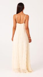 Shell Ruched Shift Maxi Dress