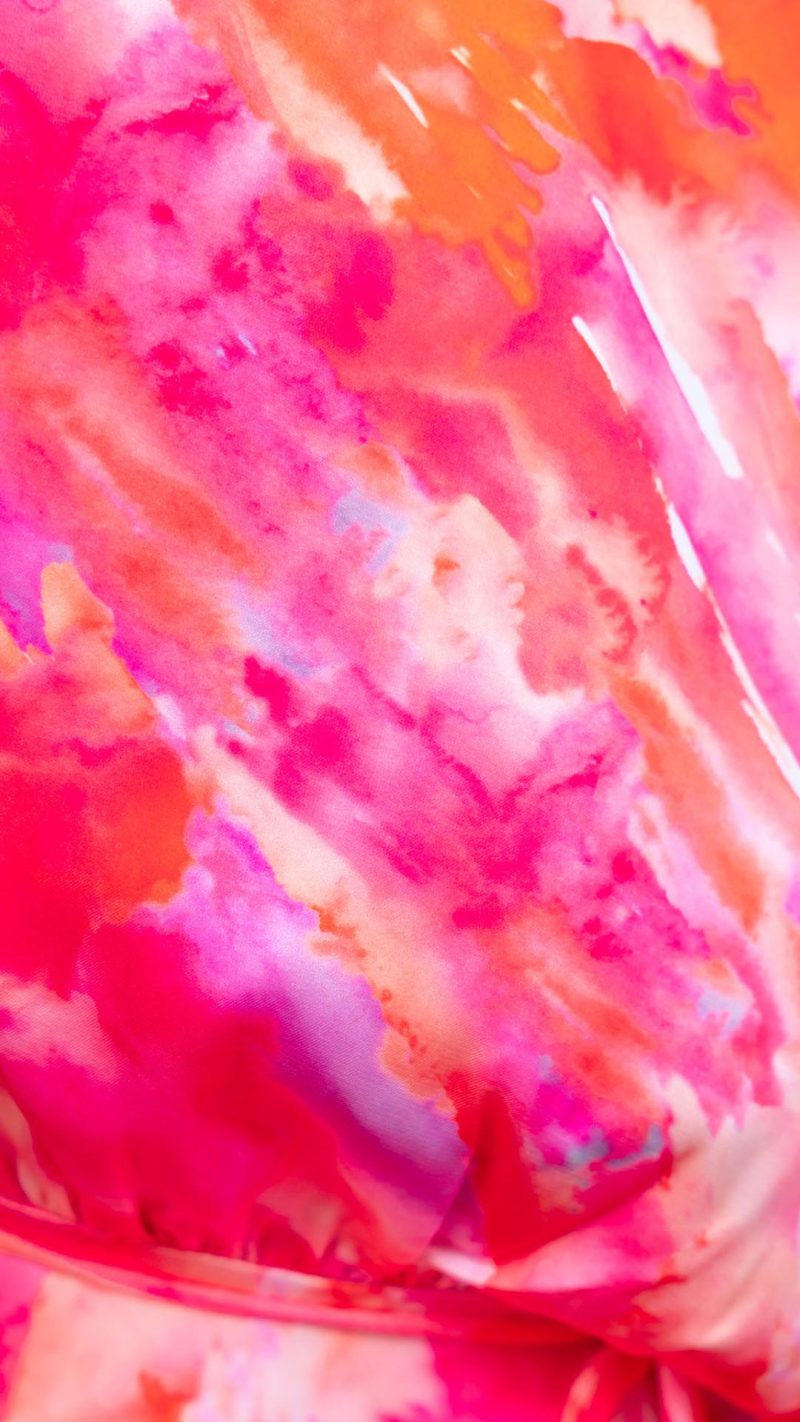 Pink/Orange Floral One-Shoulder Maxi Dress