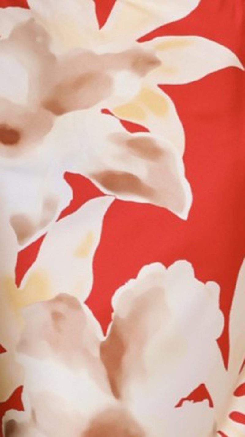 Red Floral Open-Back Maxi Dress