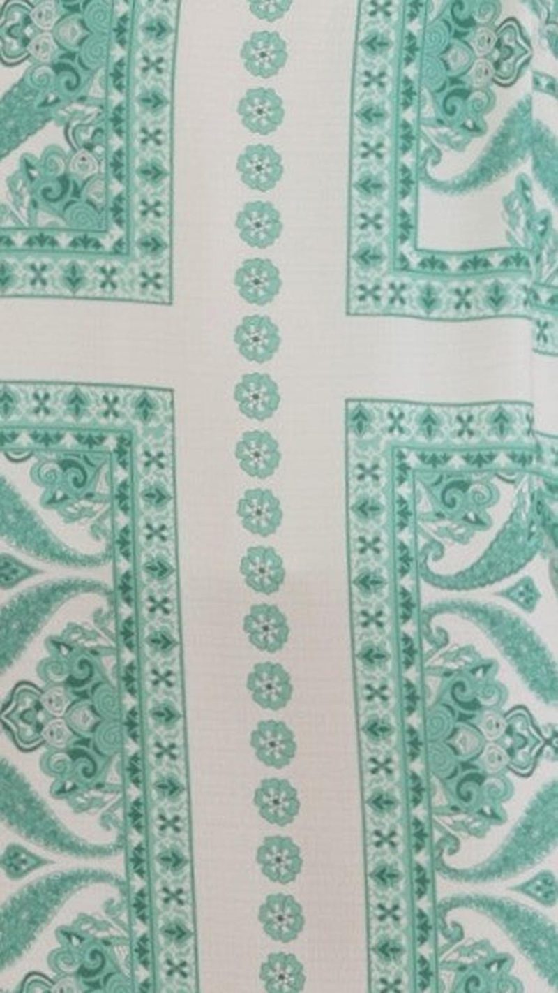 Green Aztec Split Relaxed Maxi Dress