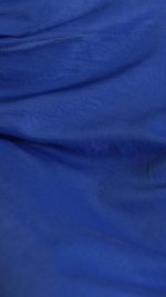 Blue Cutout Ruched Mesh Maxi Dress
