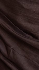 Chocolate Cutout Ruched Mesh Maxi Dress