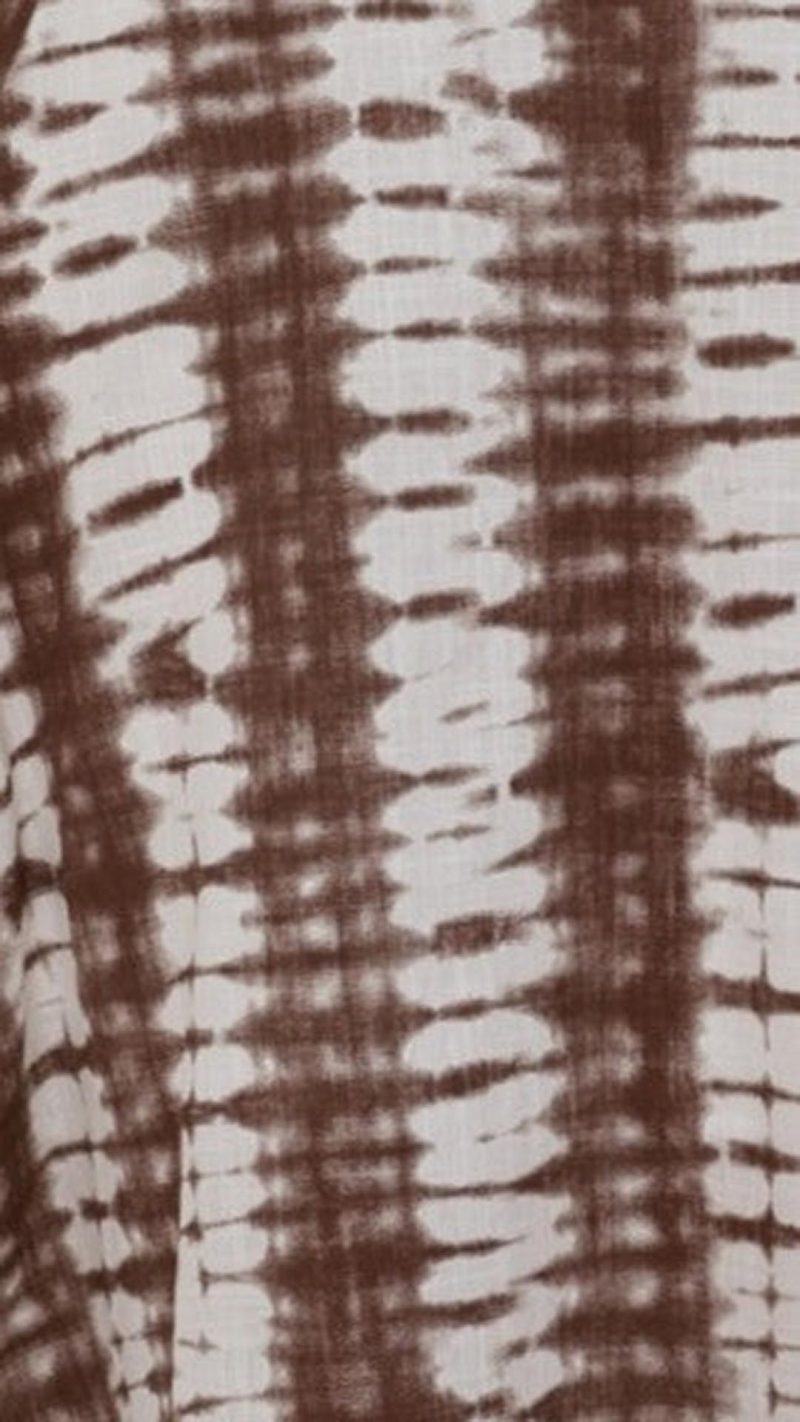 Chocolate Tie Dye Shirred-Back Maxi Dress