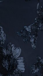 Navy Appliqué Ruffle Cut-Out One-Shoulder Maxi Dress