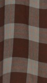 Chocolate Check Ruched V-Neck V-Back A-Line Maxi Dress