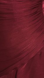 Wine Cascading Ruffle Ruched Maxi Dress