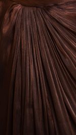 Chocolate Draped Overlay Slit One-Shoulder Maxi Dress